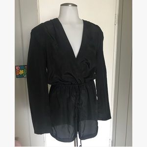 Kardashian Kollection Black long sleeve romper